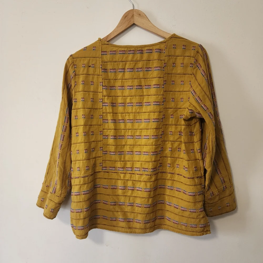 Habitat Mustard Yellow Blouse with Pattern - Picture 4 of 5